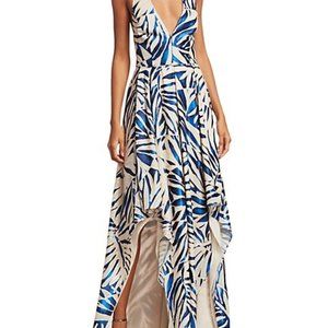 Halston Burnout Halter Gown